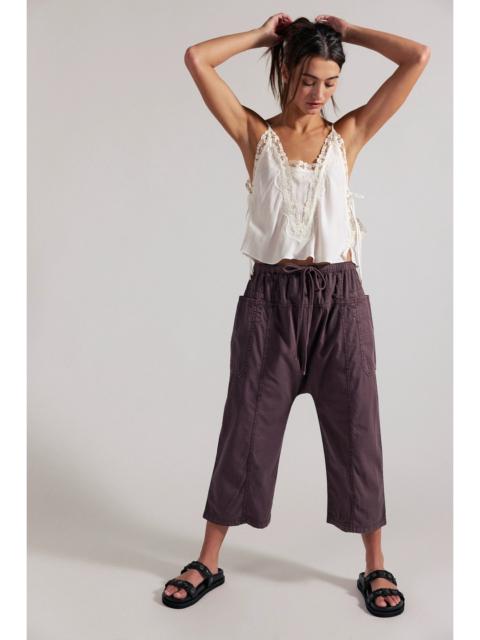 FREE PEOPLE Need You Now Solid Cotton-Poplin Harem Pants