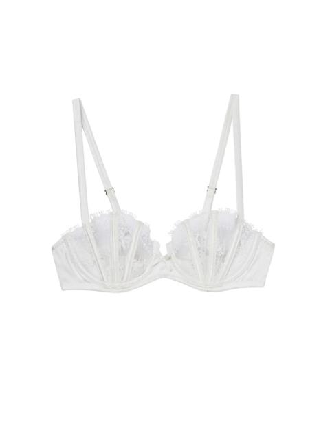 Fleur du Mal Women's Frankie Lace Boned Balconette Bra - Ivory