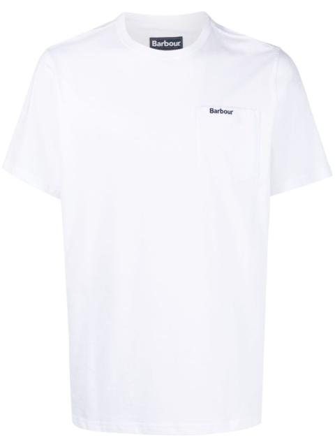 Barbour 로고 인쇄 가슴 포켓 T 셔츠