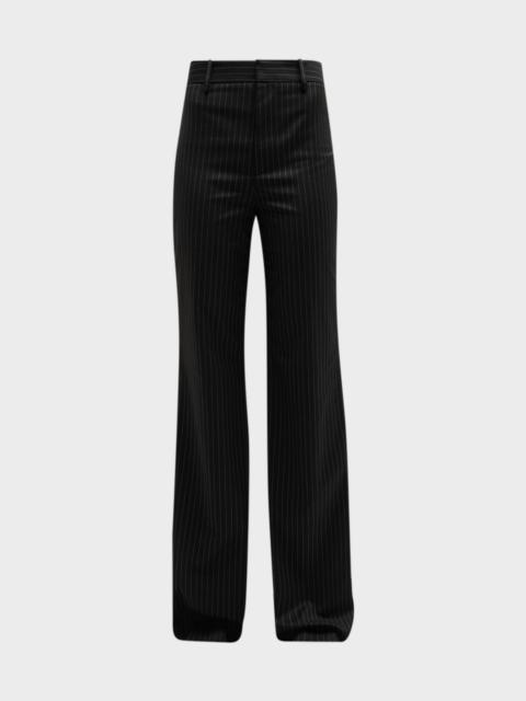 Alice + Olivia Teeny Weeny Satin Flare Leg Pants, nordstrom