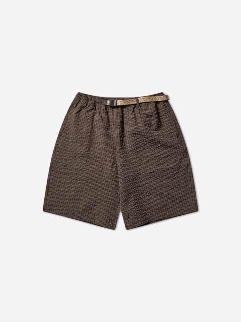BRAIN DEAD Men's Nylon Ripstop Equipment Shorts Chocolate