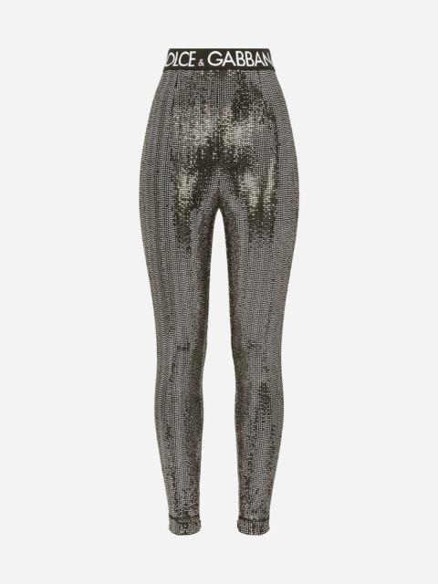 Dolce & Gabbana Jersey leggings with sequins