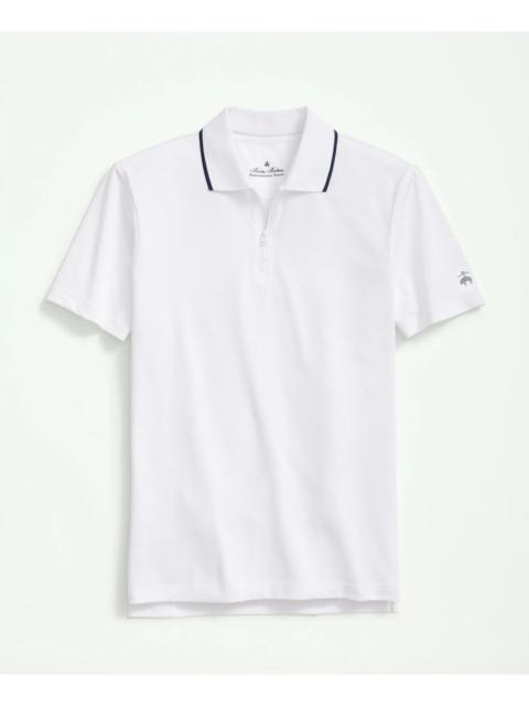 Brooks Brothers Performance Series Quarter-Zip Pique Polo Shirt