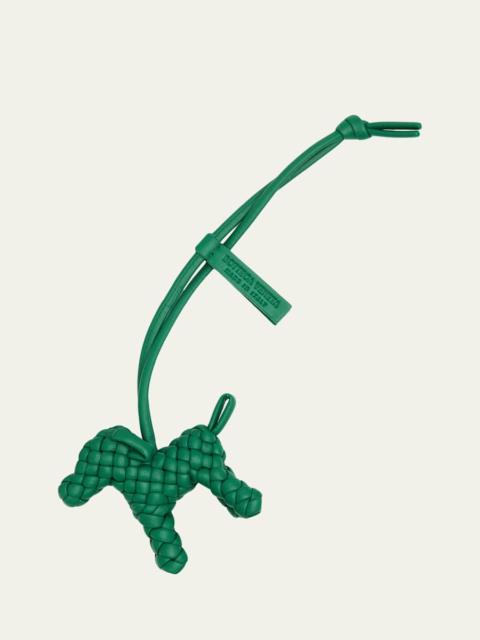 Bottega Veneta Intreccio Nappa Leather Dog Charm