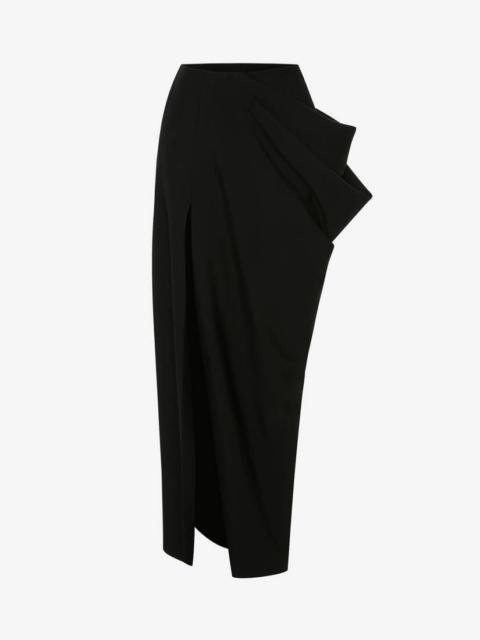 Alexander McQueen Women's Slashed Drape Skirt in Black