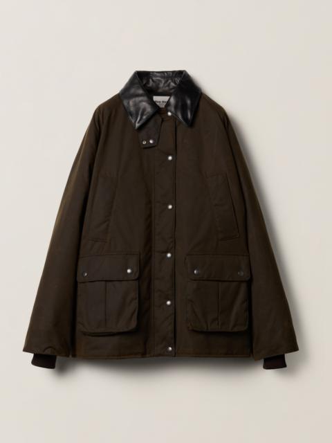 Miu Miu Waxed canvas blouson jacket