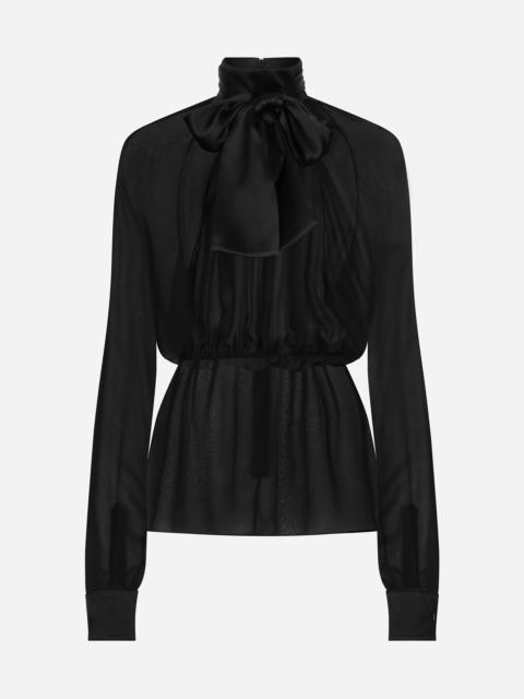 Dolce & Gabbana Chiffon pussy-bow blouse