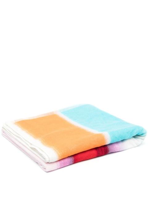 stripe-print cotton towel