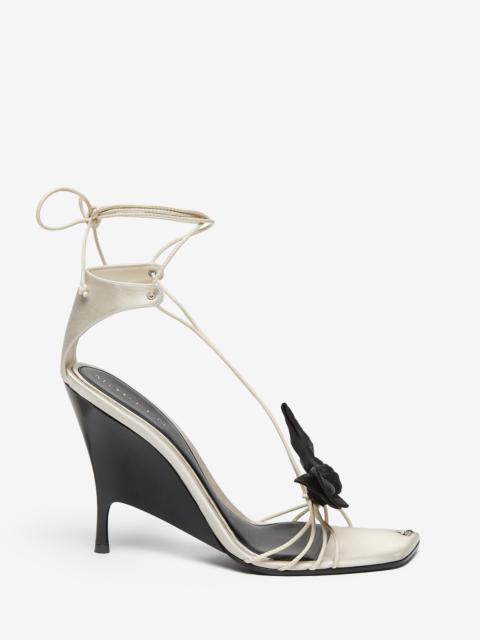 Alexander McQueen Women's Koko Sandal in Ivory/Black