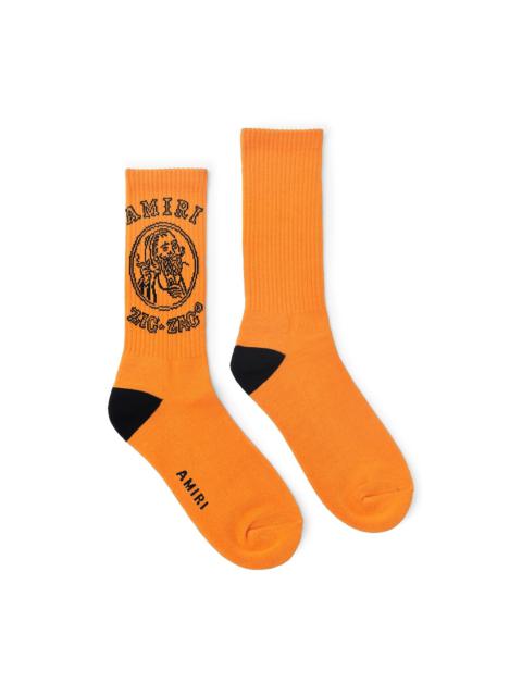 AMIRI Zig Zag Socks Orange