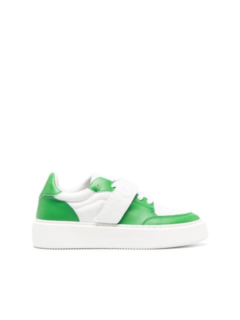 GANNI logo-embossed touch-strap sneakers