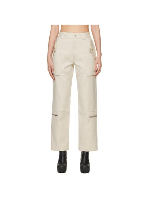 Dion Lee Beige Tactical Cargo Pants
