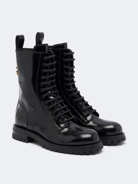 Dolce & Gabbana DG leather lace-up boots