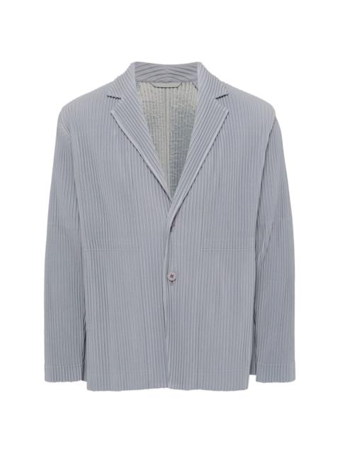 pleated tailored blazer