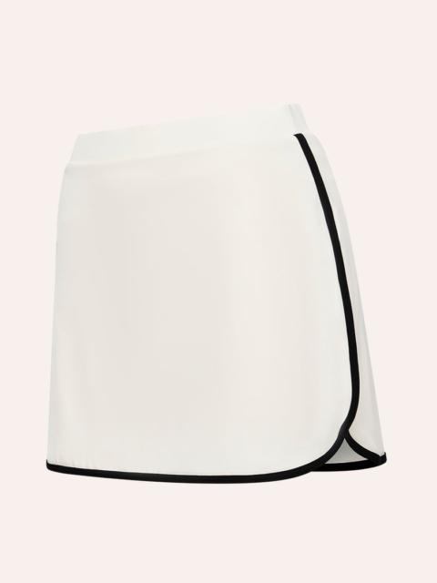 P.E NATION HALF TIME MINI SKIRT IN WHISPER WHITE & BLACK