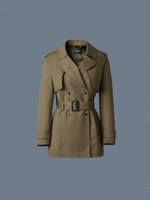 MACKAGE ADVA Mid-Length Buckled Belt Trench