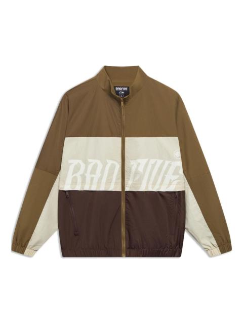 Li-Ning BadFive Logo Color Block Jacket 'Khaki Brown' AFDT061-4
