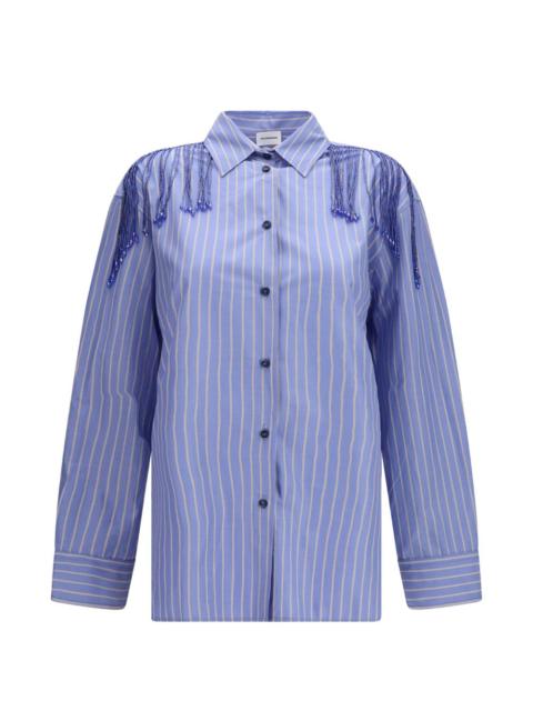 THE ANDAMANE Miley beaded-fringed shirt