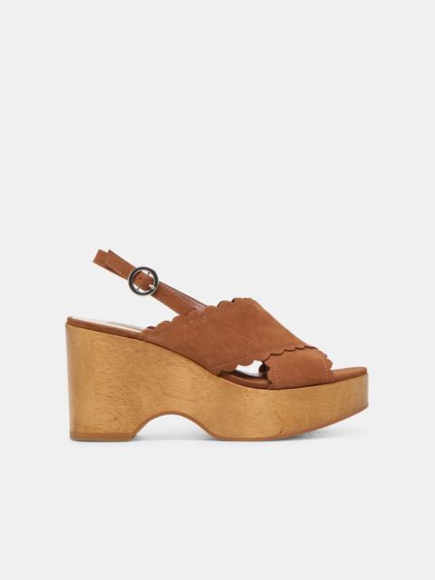 dolce vita DILION WEDGES DARK SADDLE NUBUCK