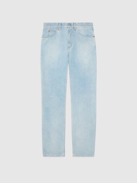 GUCCI Regular fit stone-bleached jeans