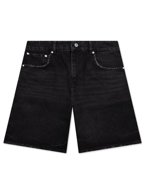 REPRESENT TAILORED DENIM SHORTS - BLACK