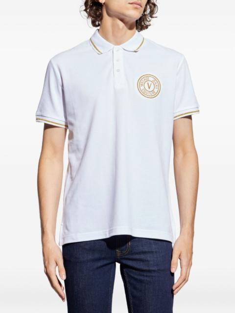 VERSACE JEANS COUTURE logo-embroidered polo shirt