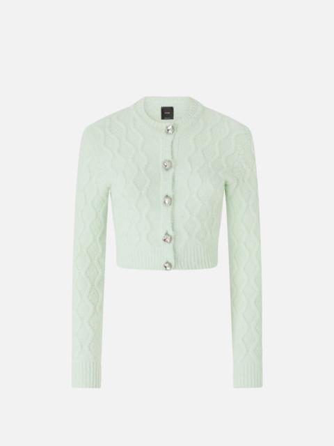 CROPPED CARDIGAN WITH JEWEL BUTTONS