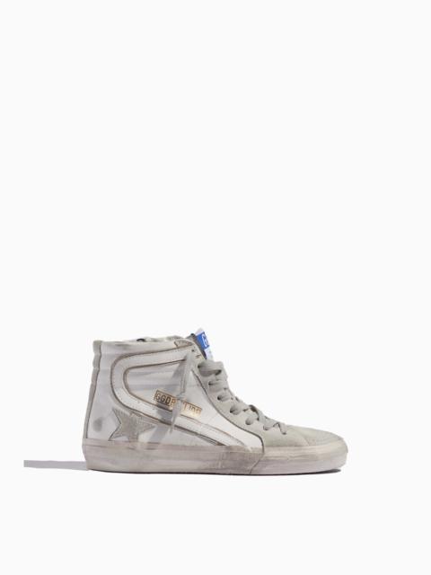 Slide Sneaker in White/Ice