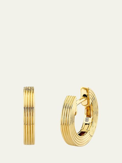 SYDNEY EVAN 14K Small Fluted Huggie Hoop Earrings