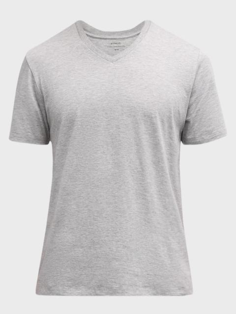 Vince Short-Sleeve V-Neck Jersey T-Shirt, Gray