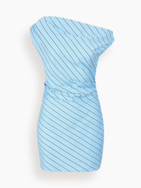 STAUD Phare Mini Dress in Sunday Stripe