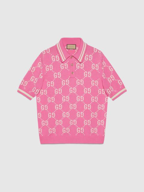 GUCCI GG cotton intarsia polo