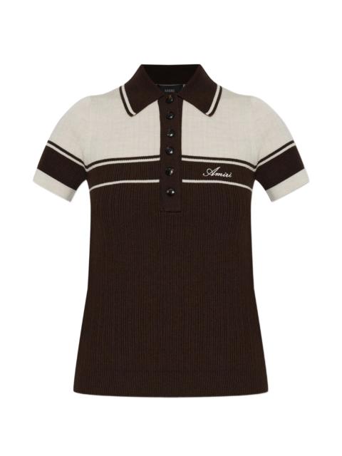 AMIRI Amiri Wool Polo Shirt With Embroidered Logo