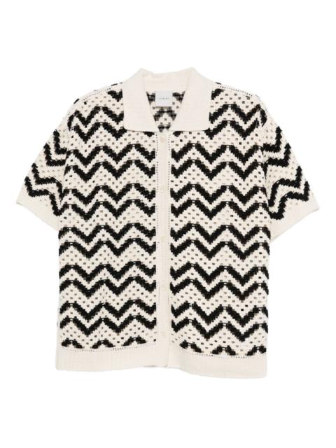 VARLEY Anais crochet chevron polo shirt