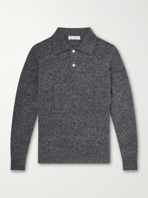 Brunello Cucinelli Alpaca-Blend Polo Sweater