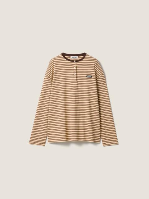 Miu Miu Striped jersey T-shirt