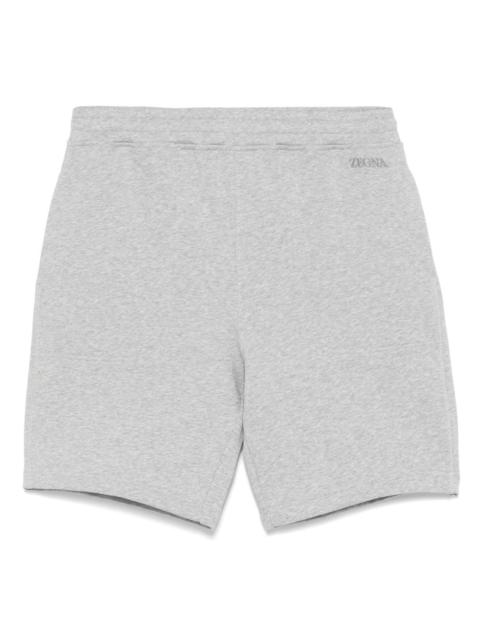 ZEGNA logo-embroidered track shorts