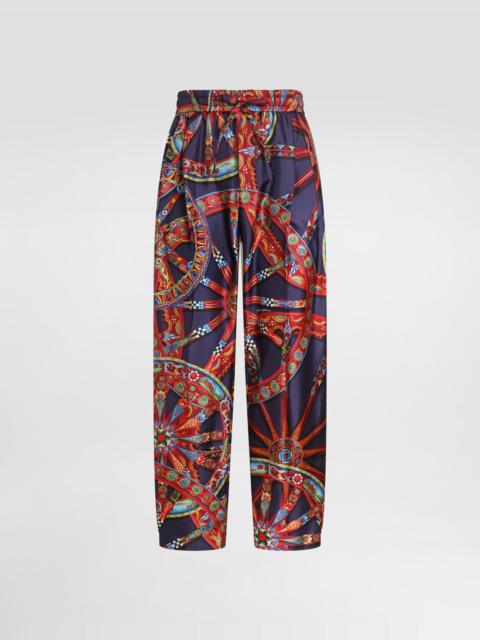 Dolce & Gabbana Carretto-print twill jogging trousers