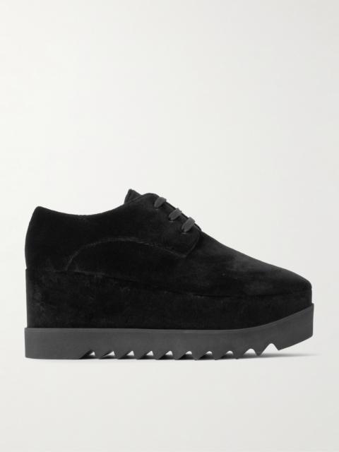 Stella McCartney Elyse Velvet Platform Brogues
