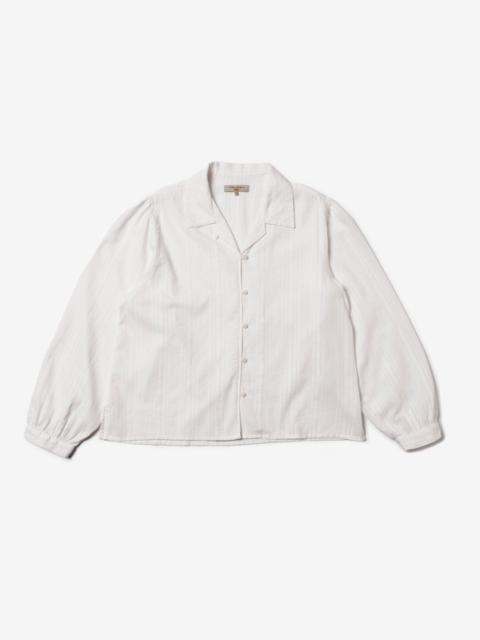Nudie Jeans Edith Striped Dobby Blouse Offwhite