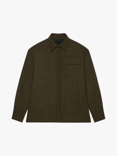 Givenchy OVERSHIRT IN EMBROIDERED MILITARY FLANNEL