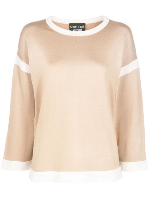 Moschino contrast details jumper