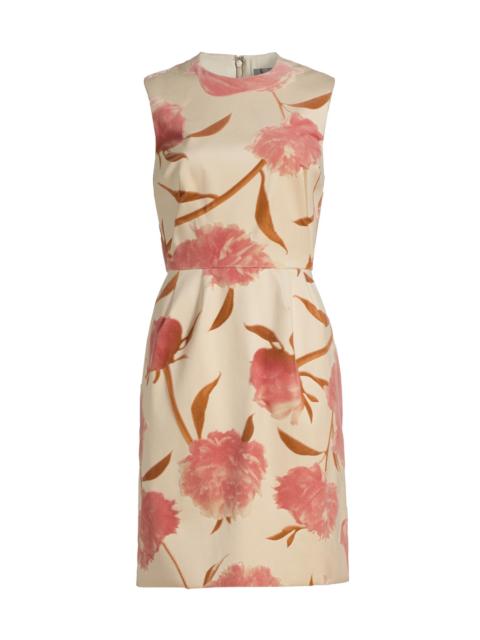 LELA ROSE Women's Floral Cotton Sleeveless Minidress - Pink Multi