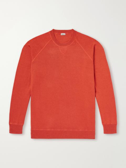 GHIAIA Cotton and Cashmere-Blend Sweatshirt