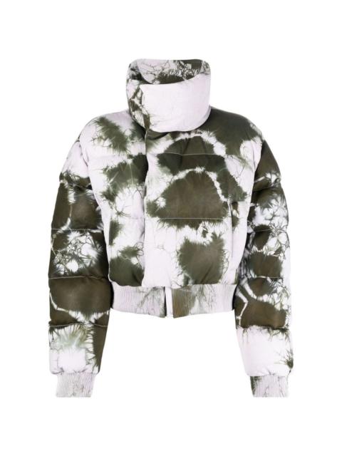 tie-dye puffer jacket