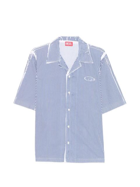 Diesel striped revere collar shirt