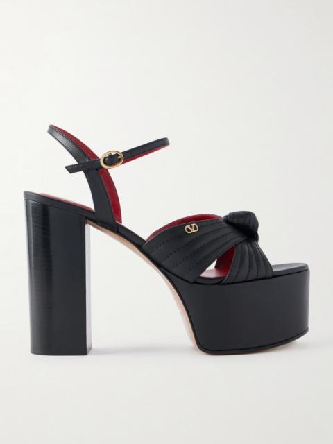 Valentino Crasher 125 Leather Platform Sandals