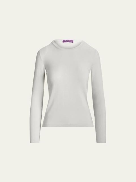 Ralph Lauren Crewneck Long-Sleeve Cashmere Sweater