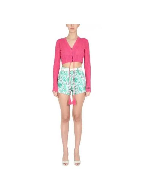 Etro strap knit top pink