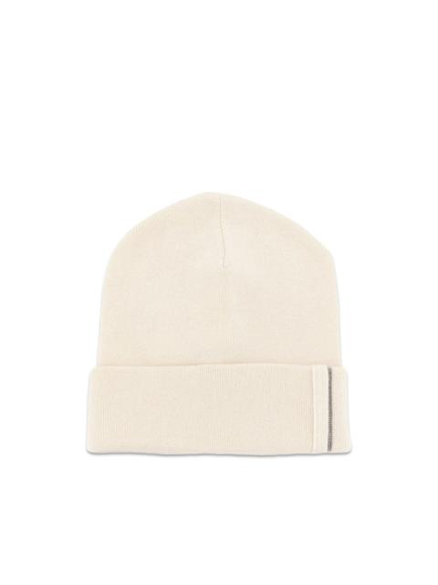 Brunello Cucinelli Monili-embellished turn-up brim beanie hat